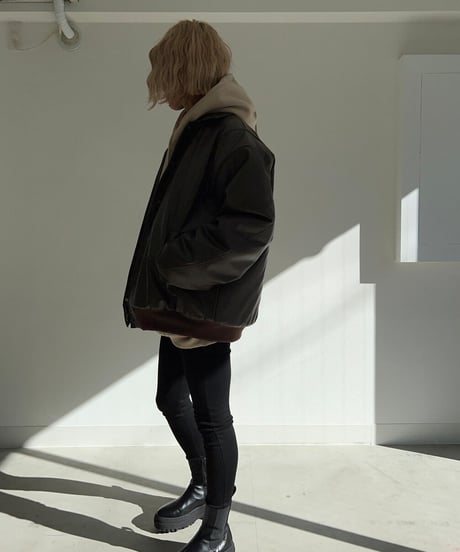 【¥8,400→¥7,400】Leather jacket 'Wide'#an005k
