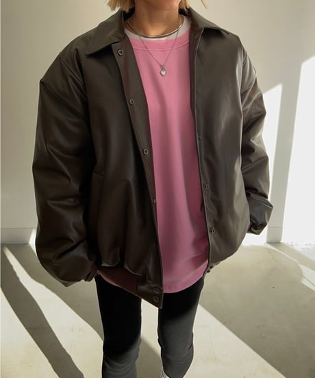 【¥8,400→¥7,400】Leather jacket 'Wide'#an005k