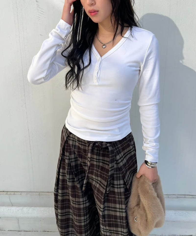 Henry Neck Tops'Super Fit'#3018 | tablethotel-S