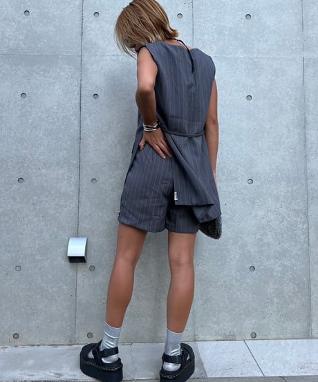 Sleeveless Setup'Pinstripe'#20151
