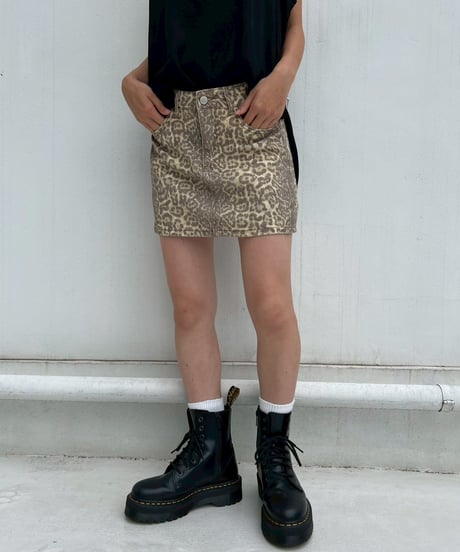 Compact Mini Skirt'Leopard'#8057