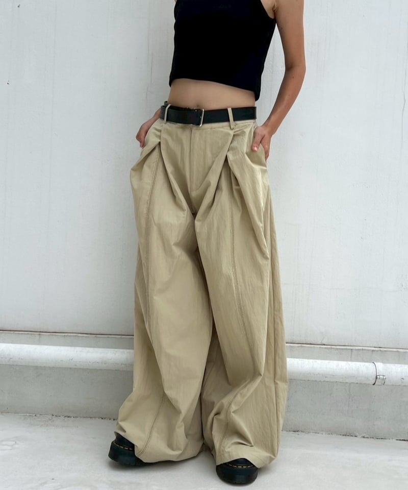 パンツ VELOR TUCK WIDE PANTS VELOR TUCK WIDE PANTS｜SKIRT/PANTS(スカート/パンツ)｜CLANE