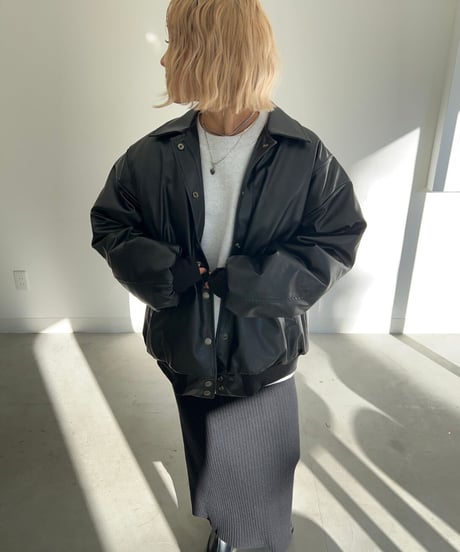 【¥8,400→¥7,400】Leather jacket 'Wide'#an005k