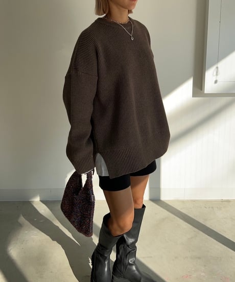 【¥6,800→¥5,900】Wide Knit Pullover'Slit'#6180