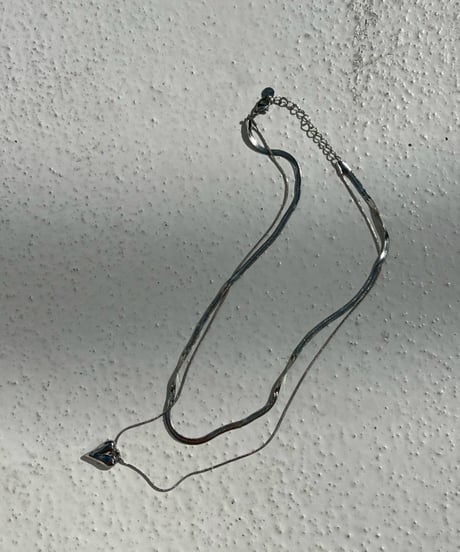 Heart Necklace'W-chain'#81309