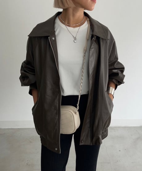 【¥11,400→¥10,400】Eco Leather Jacket'A-2'#2335