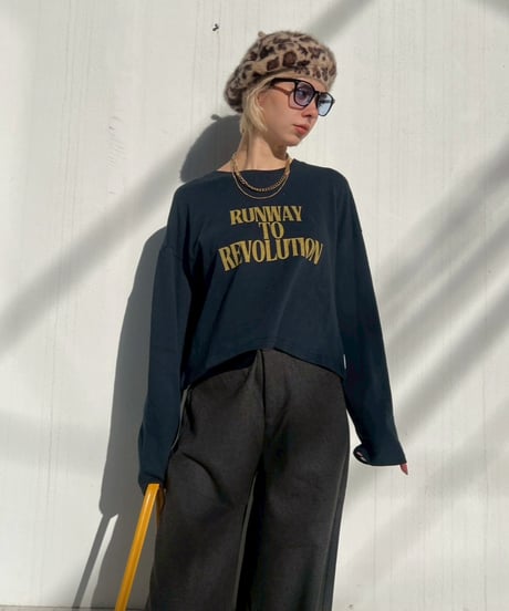 Crop LS Tee'RUNWAY'#268059