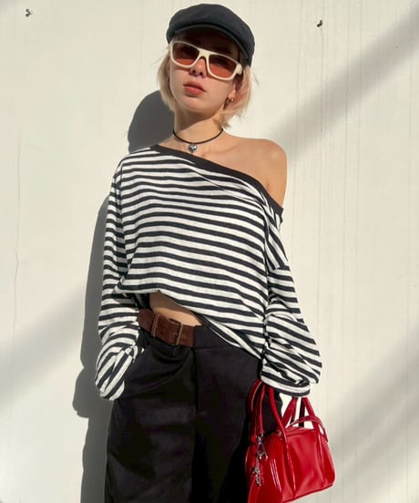 Border Tops'Off-shoulder'#373759