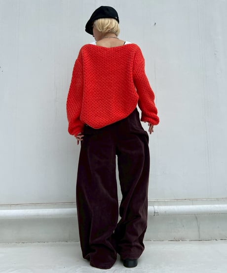 Corduroy Wide Pants'With Belt'#9358