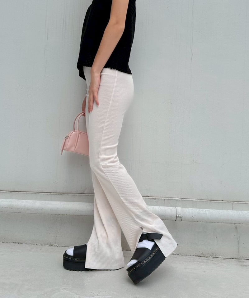 極美品 2023✨nagonstans slit pants リブスリットパンツ 極美品 2023✨