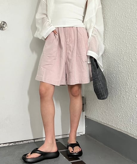 Wide Half Pants'Washed'#167665