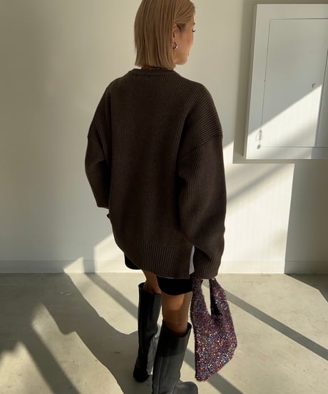 【¥6,800→¥5,900】Wide Knit Pullover'Slit'#6180