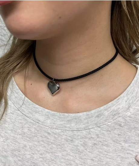 Heart Choker'Silver'#2405