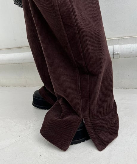 Corduroy Wide Pants'With Belt'#9358