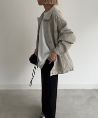 Wide denim jacket'Grey'#1612