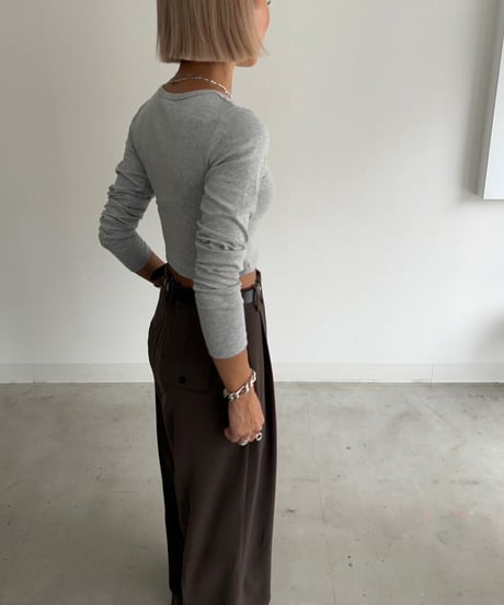 【¥4,800→¥4,300】Long Sleeve Tops'Cropped'#7606