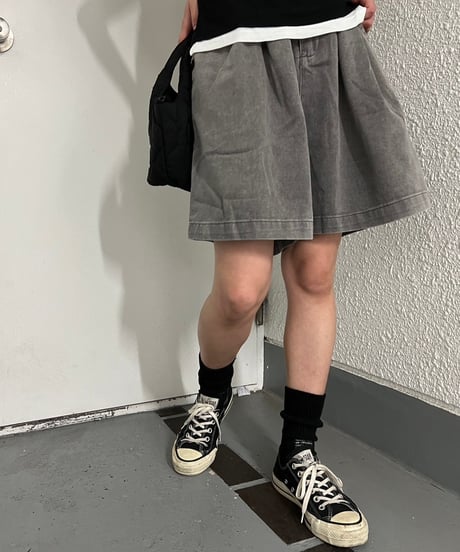 Wide Half Pants'Washed'#167665