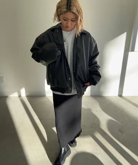 【¥8,400→¥7,400】Leather jacket 'Wide'#an005k