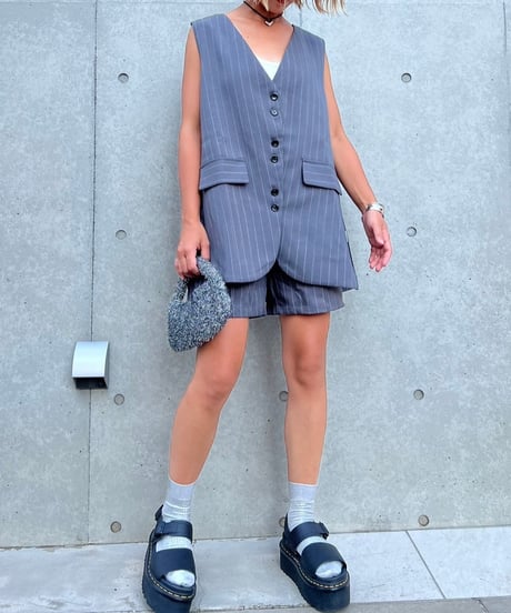 Sleeveless Setup'Pinstripe'#20151