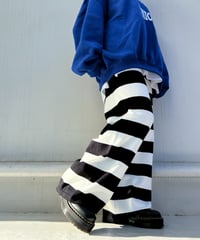 Knit Wide Pants'Bold Stripe'#91177