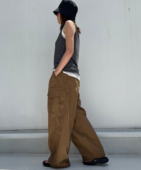 Wide Cargo Pants'Relax'#53371
