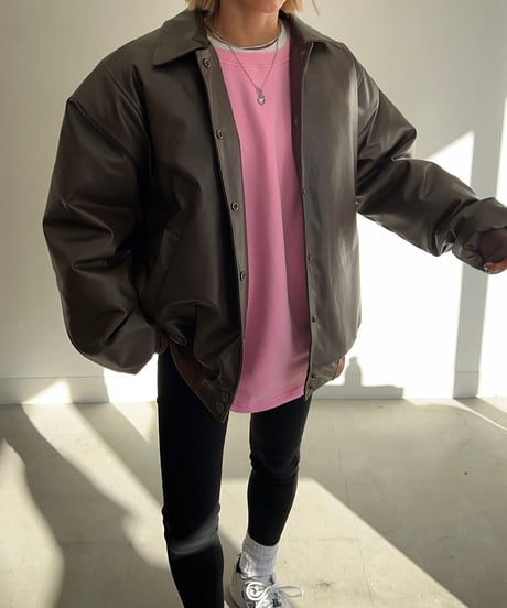 【¥8,400→¥7,400】Leather jacket 'Wide'#an005k