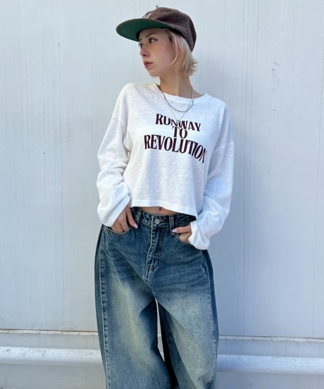 Crop LS Tee'RUNWAY'#268059