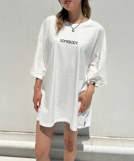 Wide T-shirt'SOME BODY'#1730
