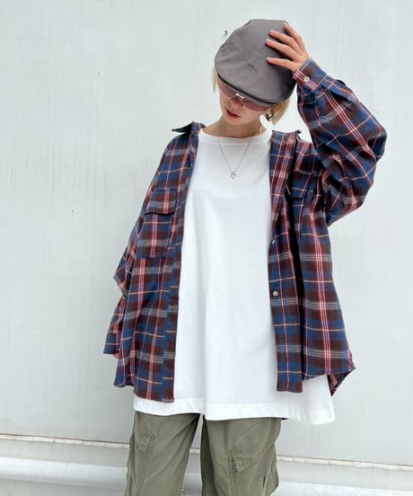 Check Shirt'Loose'#25118