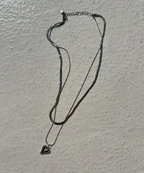 Heart Necklace'W-chain'#81309