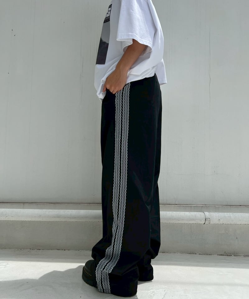【韓国発】lace line color sweat pants Line Pants'Lace'#4580 | tablethotel-SEGUR.