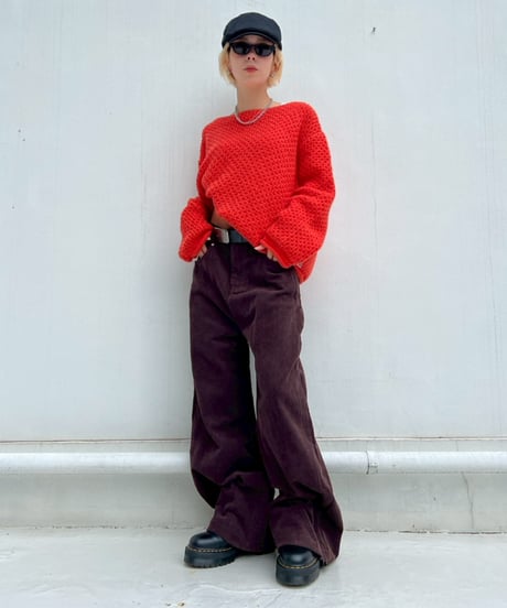 Corduroy Wide Pants'With Belt'#9358