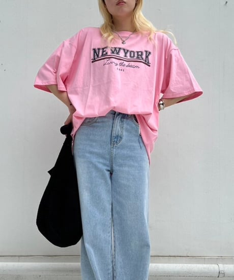 Wide T-shirt'NY1985'#6542