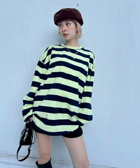 Loose Fit LS Tee'Ueban Border'#970559