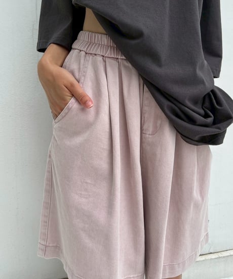 Wide Half Pants'Washed'#167665