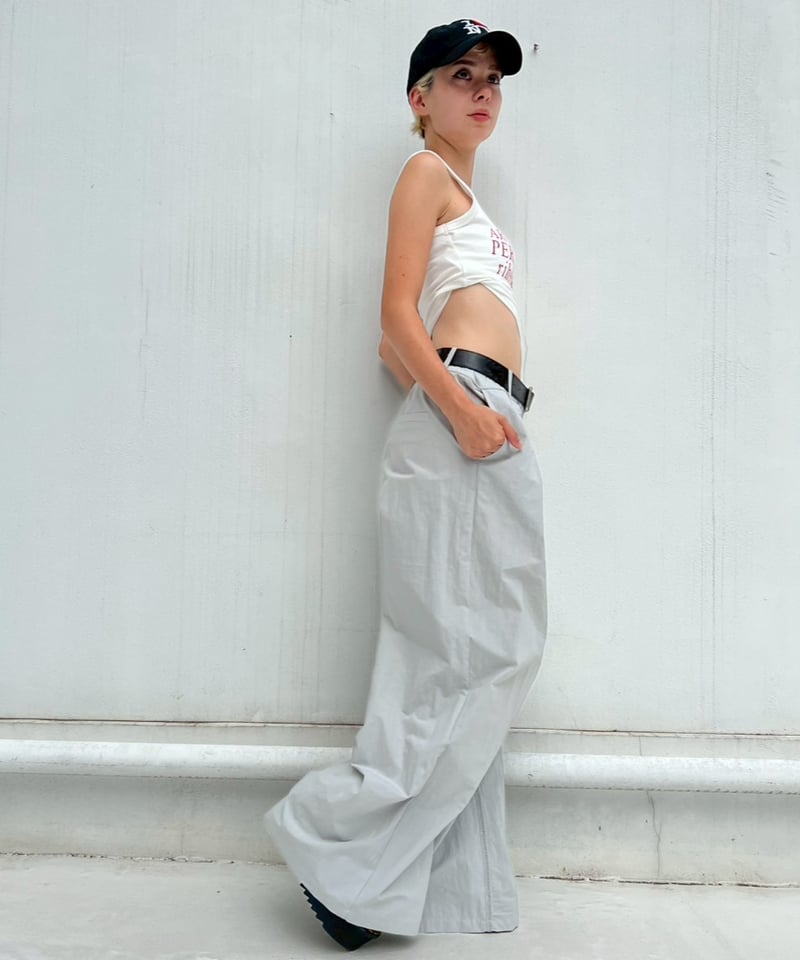 パンツ meer. TUCK WIDE NYLON PANTS /WHT パンツ meer. TUCK WIDE NYLON PANTS /WHT meer. TUCK WIDE