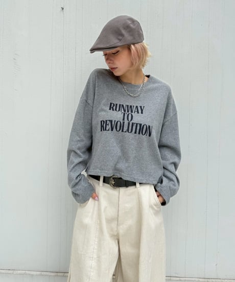Crop LS Tee'RUNWAY'#268059