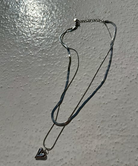 Heart Necklace'W-chain'#81309