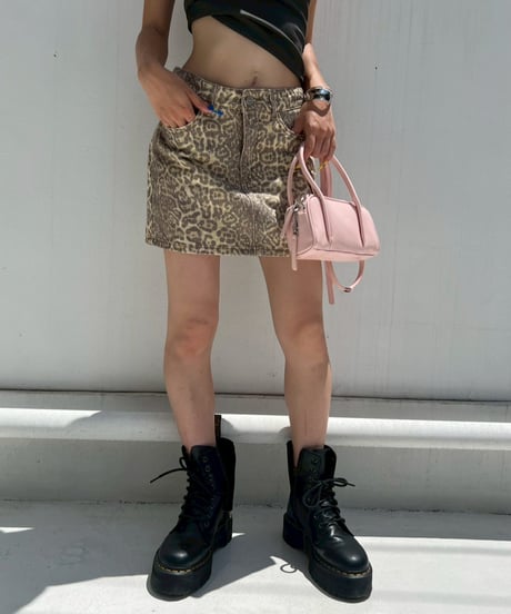 Compact Mini Skirt'Leopard'#8057