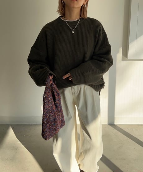 【¥6,800→¥5,900】Wide Knit Pullover'Slit'#6180