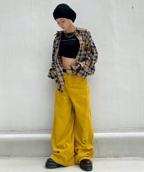 Corduroy Wide Pants'With Belt'#9358