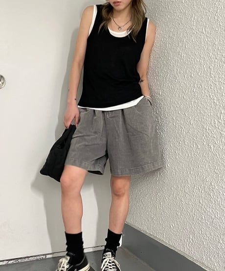 Wide Half Pants'Washed'#167665