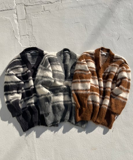 【¥8,800→¥7,600】Wide Knit Border'V-neck'#26639