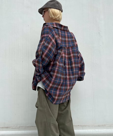 Check Shirt'Loose'#25118