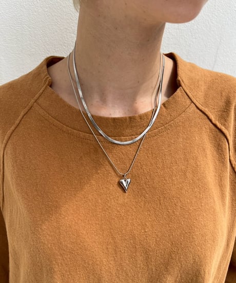Heart Necklace'W-chain'#81309