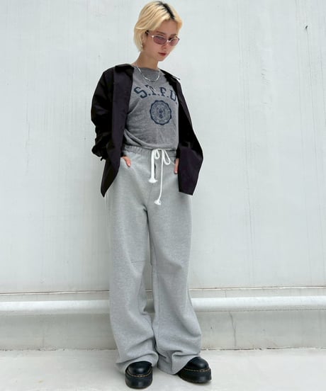 Loose Silhouette Shirt'Color Stitching'#8080