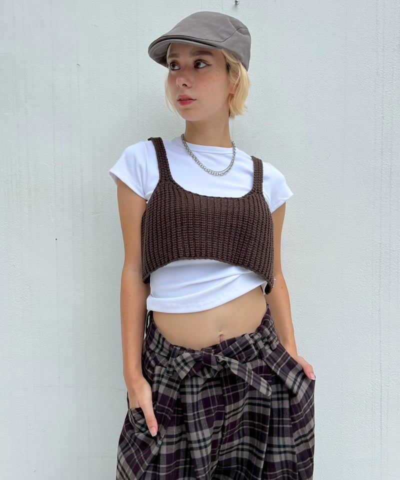 【Rutya】ストレートバー180cm.20kg×2 25AW PRE-ORDER】Cable Shaggy Mix Prime-Over Crew Neck Knit