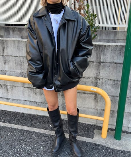 【¥8,400→¥7,400】Leather jacket 'Wide'#an005k
