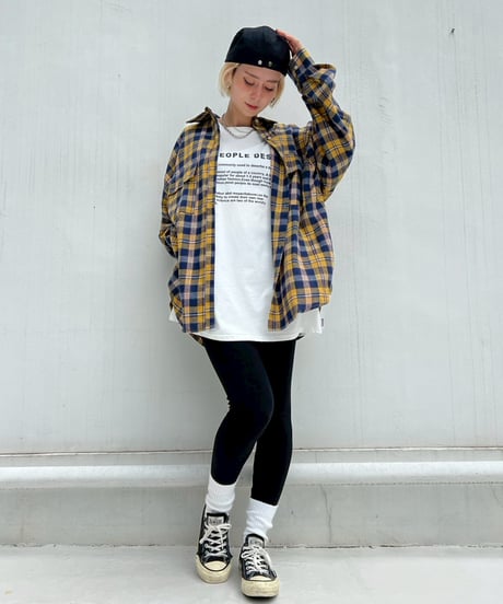 Check Shirt'Loose'#25118