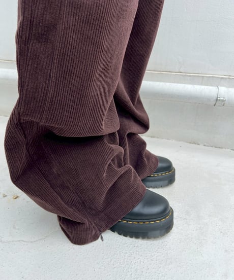 Corduroy Wide Pants'With Belt'#9358